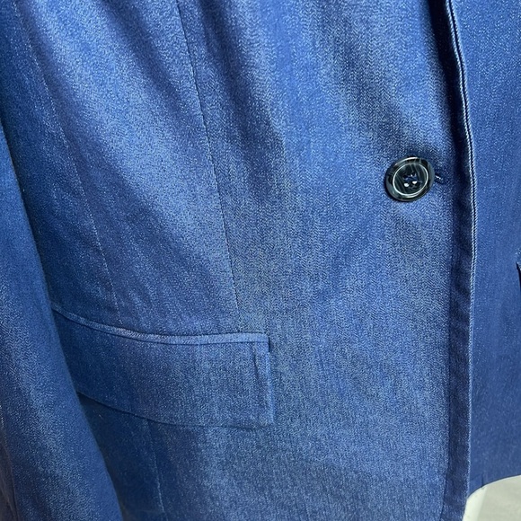 Lane Bryant Blue One-Button Blazer Jacket Size 14 - Picture 3 of 6